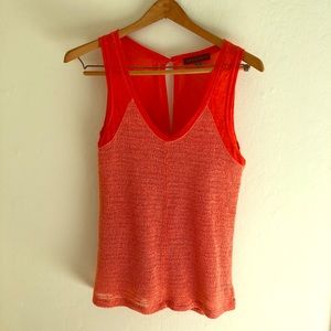 Coral Sweater with Sexy Back Slit